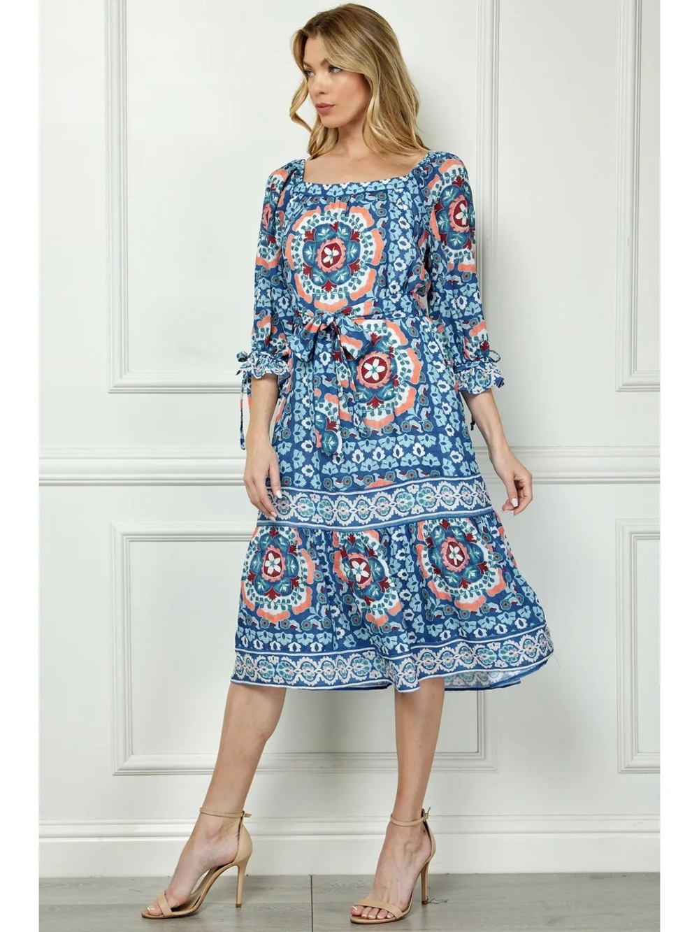 Figueroa& Flower Midi Dress M - Picture 2 of 9